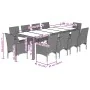 Set comedor jardín 11 pzas con cojines ratán PE vidrio marrón by , Garden sets - Ref: Foro24-3278590, Price: 847,05 €, Discou...
