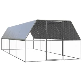 Hühnerkäfig aus verzinktem Stahl 3x8x2 m von , Käfige und Lebensräume für Kleintiere - Ref: Foro24-3278820, Preis: 524,83 €, ...