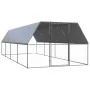 Galvanized steel chicken cage 3x8x2 m by , Cages and habitats for small animals - Ref: Foro24-3278820, Price: 527,37 €, Disco...