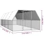 Jaula gallinero de acero galvanizado 3x8x2 m de , Jaulas y habitáculos para animales pequeños - Ref: Foro24-3278820, Precio: ...