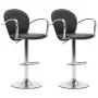 Kitchen stools armrests 2 pcs synthetic leather black by , Kitchen stools - Ref: Foro24-249700, Price: 161,96 €, Discount: %