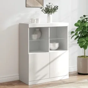 Sideboard with white LED lights 81x37x100 cm by , Sideboards - Ref: Foro24-836672, Price: 115,69 €, Discount: %