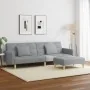 2-seater sofa bed with light gray fabric stool by , Sofas - Ref: Foro24-3258106, Price: 340,81 €, Discount: %