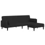 2-Sitzer-Schlafsofa mit schwarzem Stoffhocker von , Sofas - Ref: Foro24-3258125, Preis: 337,54 €, Rabatt: %