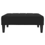 Sofá cama de 2 plazas con taburete tela negro de , Sofás - Ref: Foro24-3258125, Precio: 337,52 €, Descuento: %