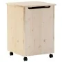 RANA solid pine wood dirty laundry basket with wheels 45x45x64 cm by , Laundry baskets - Ref: Foro24-4002341, Price: 78,88 €,...
