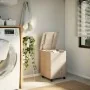 RANA solid pine wood dirty laundry basket with wheels 45x45x64 cm by , Laundry baskets - Ref: Foro24-4002341, Price: 78,88 €,...