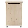 RANA solid pine wood dirty laundry basket with wheels 45x45x64 cm by , Laundry baskets - Ref: Foro24-4002341, Price: 78,88 €,...
