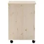 RANA solid pine wood dirty laundry basket with wheels 45x45x64 cm by , Laundry baskets - Ref: Foro24-4002341, Price: 78,88 €,...