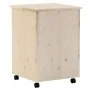 RANA solid pine wood dirty laundry basket with wheels 45x45x64 cm by , Laundry baskets - Ref: Foro24-4002341, Price: 78,88 €,...