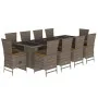 11 pcs garden dining set and cushions synthetic rattan gray by , Garden sets - Ref: Foro24-3277558, Price: 1,00 €, Discount: %