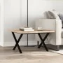 X-frame coffee table solid pine and steel 60x60x40.5 cm by , Kitchen and dining tables - Ref: Foro24-3282748, Price: 66,01 €,...
