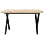 X-Frame Couchtisch aus massiver Kiefer und Stahl 60x60x40,5 cm von , Küchen- und Esstische - Ref: Foro24-3282748, Preis: 66,0...