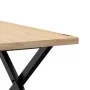 X-frame coffee table solid pine and steel 60x60x40.5 cm by , Kitchen and dining tables - Ref: Foro24-3282748, Price: 66,01 €,...
