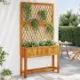 Jardinera con enrejado y estante acacia maciza 100x32x185 cm de , Maceteros y jardineras - Ref: Foro24-364899, Precio: 202,13...