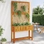 Planter with trellis and solid acacia shelf 100x32x185 cm by , Pots and planters - Ref: Foro24-364899, Price: 202,13 €, Disco...