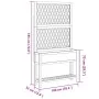 Planter with trellis and solid acacia shelf 100x32x185 cm by , Pots and planters - Ref: Foro24-364899, Price: 202,13 €, Disco...