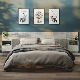 Mesitas de noche de pared 2 unidades color gris hormigón by , Nightstands - Ref: Foro24-811016, Price: 92,35 €, Discount: %