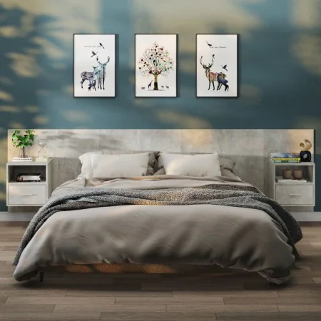 Mesitas de noche de pared 2 unidades color gris hormigón de , Mesitas de noche - Ref: Foro24-811016, Precio: 92,31 €, Descuen...