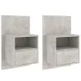 Mesitas de noche de pared 2 unidades color gris hormigón de , Mesitas de noche - Ref: Foro24-811016, Precio: 92,31 €, Descuen...