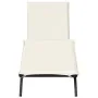 Tumbona con cojín ratán sintético negro de , Tumbonas - Ref: Foro24-4002701, Precio: 141,27 €, Descuento: %