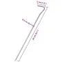 Clavijas para tienda 50 uds acero galvanizado 23 cm Ø5 mm de , Accesorios para tiendas de campaña - Ref: Foro24-4009332, Prec...