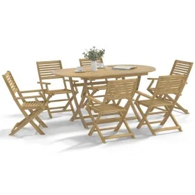 7-piece solid acacia wood garden dining set by , Garden sets - Ref: Foro24-3295003, Price: 397,61 €, Discount: %