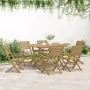 7-piece solid acacia wood garden dining set by , Garden sets - Ref: Foro24-3295003, Price: 403,95 €, Discount: %