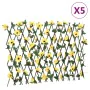 Expandable trellis artificial ivy yellow 5 pcs 180x60 cm by , fence panels - Ref: Foro24-366599, Price: 86,55 €, Discount: %