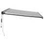 Toldo retráctil aluminio y tela gris antracita y blanco 4,5x3 m de , Toldos - Ref: Foro24-3216141, Precio: 705,36 €, Descuent...