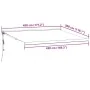 Toldo retráctil aluminio y tela gris antracita y blanco 4,5x3 m de , Toldos - Ref: Foro24-3216141, Precio: 705,36 €, Descuent...