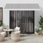 Einziehbare Markise aus Aluminium und anthrazitfarbenem und weißem Stoff 3,5x2,5 m von , Markisen - Ref: Foro24-3216134, Prei...