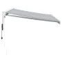 Toldo retráctil aluminio y tela antracita y blanco 3,5x2,5 m de , Toldos - Ref: Foro24-3216134, Precio: 872,17 €, Descuento: %