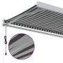 Toldo retráctil aluminio y tela antracita y blanco 3,5x2,5 m de , Toldos - Ref: Foro24-3216134, Precio: 872,17 €, Descuento: %