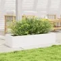 Solid pine wood planter white 110x40x23 cm by , Pots and planters - Ref: Foro24-847229, Price: 89,85 €, Discount: %