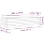 Solid pine wood planter white 110x40x23 cm by , Pots and planters - Ref: Foro24-847229, Price: 89,85 €, Discount: %