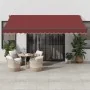 Toldo retráctil automático con LEDs burdeos 450x350 cm by , Awnings - Ref: Foro24-3215005, Price: 657,03 €, Discount: %