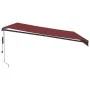 Toldo retráctil automático con LEDs burdeos 450x350 cm by , Awnings - Ref: Foro24-3215005, Price: 657,03 €, Discount: %
