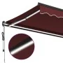 Toldo retráctil automático con LEDs burdeos 450x350 cm by , Awnings - Ref: Foro24-3215005, Price: 657,03 €, Discount: %