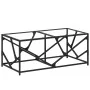 Steel coffee table with transparent glass top 98.5x50x41cm by , Coffee table - Ref: Foro24-845996, Price: 55,22 €, Discount: %