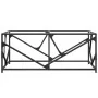 Steel coffee table with transparent glass top 98.5x50x41cm by , Coffee table - Ref: Foro24-845996, Price: 55,22 €, Discount: %