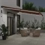 Automatic retractable awning with brown LED lights 600x350 cm by , Awnings - Ref: Foro24-3215418, Price: 867,99 €, Discount: %