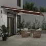 Toldo retráctil automático con luces LED marrón 600x350 cm de , Toldos - Ref: Foro24-3215418, Precio: 908,87 €, Descuento: %