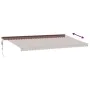 Toldo retráctil automático con luces LED marrón 600x350 cm de , Toldos - Ref: Foro24-3215418, Precio: 908,87 €, Descuento: %
