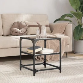 Coffee table with black steel glass surface 40x40x45 cm by , Coffee table - Ref: Foro24-846004, Price: 34,94 €, Discount: %