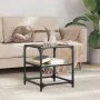 Coffee table with black steel glass surface 40x40x45 cm by , Coffee table - Ref: Foro24-846004, Price: 34,94 €, Discount: %