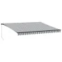 Manual retractable awning LED light anthracite and white 450x350 cm by , Awnings - Ref: Foro24-3215813, Price: 437,09 €, Disc...