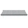 Manual retractable awning LED light anthracite and white 450x350 cm by , Awnings - Ref: Foro24-3215813, Price: 437,09 €, Disc...