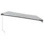Manual retractable awning LED light anthracite and white 450x350 cm by , Awnings - Ref: Foro24-3215813, Price: 437,09 €, Disc...