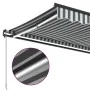 Manual retractable awning LED light anthracite and white 450x350 cm by , Awnings - Ref: Foro24-3215813, Price: 437,09 €, Disc...